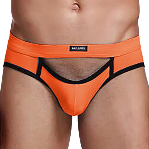 Generic Men's Jock Strap Athletic Supporter For Men Sexy Jockstrap Male Underwear Mens Briefs Underwear Design (Orange, L), Large2