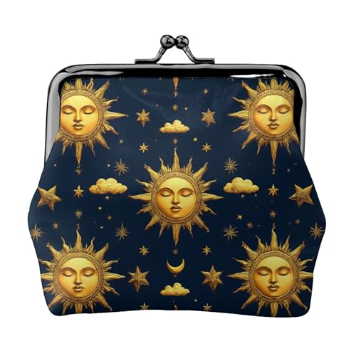 Sun Moon Boho Astrology (2) Small Buckle Coin Purses Vintage Small Kiss Lock Change Purse Coin Purse Wallet For Women Party Favors Gift