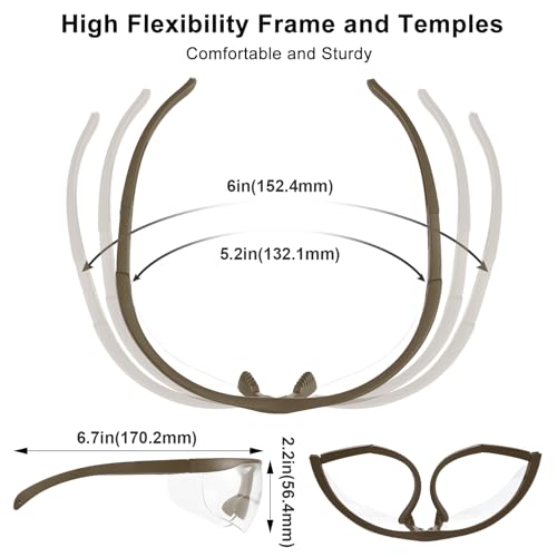 Image of xaegistac Safety Glasses Anti-fog Shooting Glasses, ANSI Z87 Shooting Eyewear Eye Protection with Hard Case