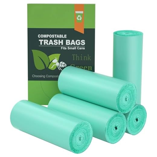 200 Counts AYOTEE Mini Trash Bags,1.2 Gallon Small Compostable Trash Bags,Strong Unscented Compost Bags Small Bathroom Trash Bags for Home, Fit 4.5-5 Liter Trash Can,1-1.5 Gallon