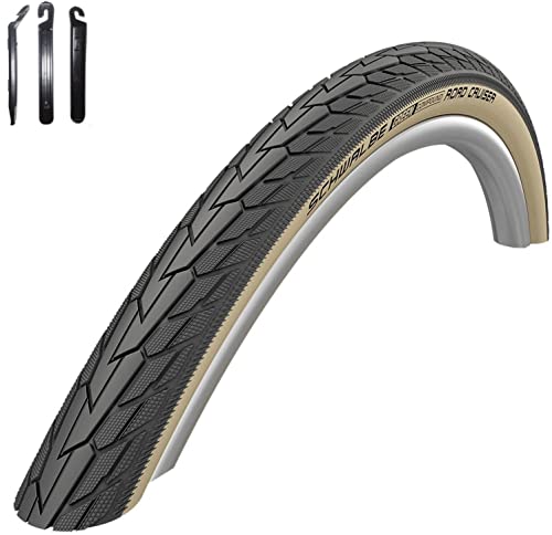 1 x Schwalbe Road Cruiser Fahrradreifen k-Guard Gumwall 47-622 (28 x 1,75) inkl. Reifenheber