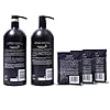 Nexxus Keraphix Shampoo and Conditioner and 3 Hair Repair Masks Treatment System (5 Pack) , Damaged Hair Treatment 33.8 oz, 2 Count & 1.5 oz, 3 Count