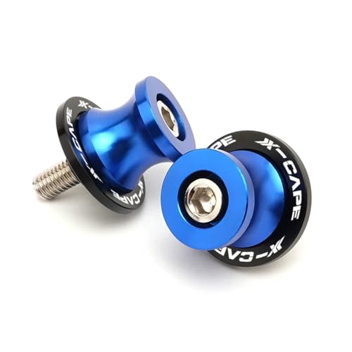 Swing Arm Spools Sliders Stand Para Moto Morini XCape 650 X 650X Accesorios Para Motocicleta: Tornillos De Soporte Para Deslizador De Carrete De Basculante De Aluminio CNC(10MM Blue)