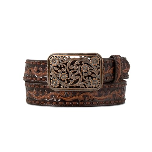 ARIAT Women's Rhinestones Embossed Leather Belt