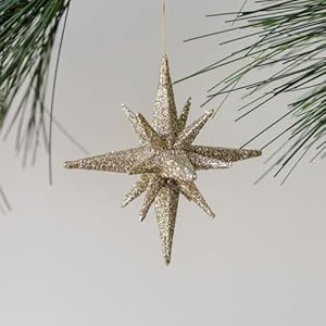 CG Hunter Holiday Collection, 2.75-inch Antique Gold Glass Set-of-6 Christmas Tree Ornaments, Premium Christmas Decorations