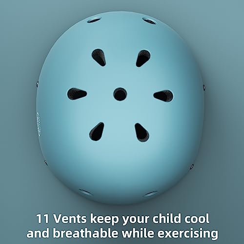 XJD Kids Helmet Toddlers Bike Helmet Age 3-13 Years Adjustable Skateboard Helmet for Cycle BMX Scooter Roller Skating for Children Boys/Girls (Dusty Blue - Image 4