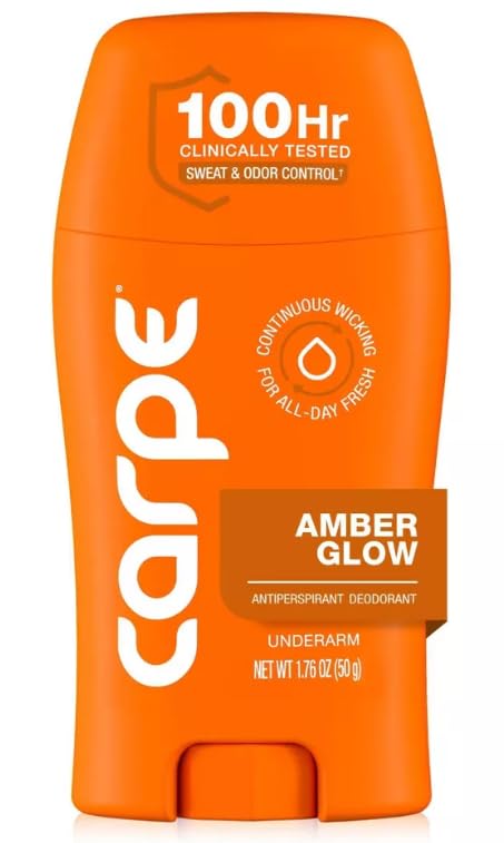 Carpe Women's 100HR Sweat & Odor Control Antiperspirant Deodorant - Amber Glow - 1.76oz: Paraben-Free, Vegan, Cream