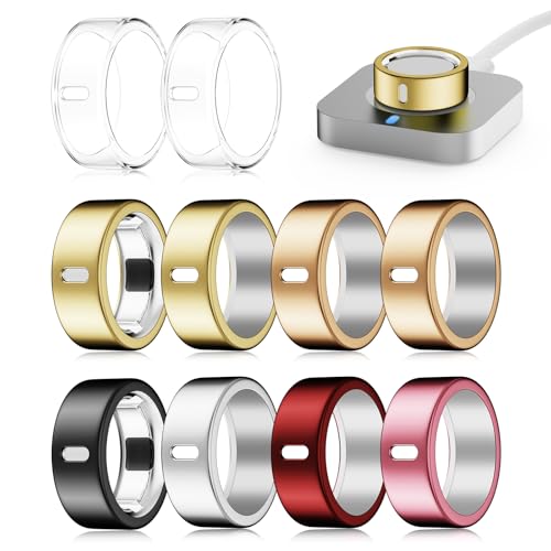 Image of Cover Compatible for Oura Ring 4 /Gen 3 Heritage /Horizon,Scratch Resistant | Charging Directly,Durable TPU Tight Elastic Ring Finger Sleeve for Workout Gym Sleeping Daily Women Men-10 Packs-Size 7