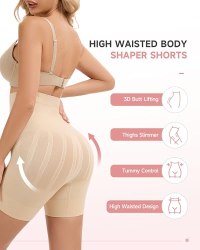FVACPJ Shapewear Tummy Control Shorts - High Waisted Shapewear Underwear Body Shaper Butt Lifting Shorts Under Dresses — view 2