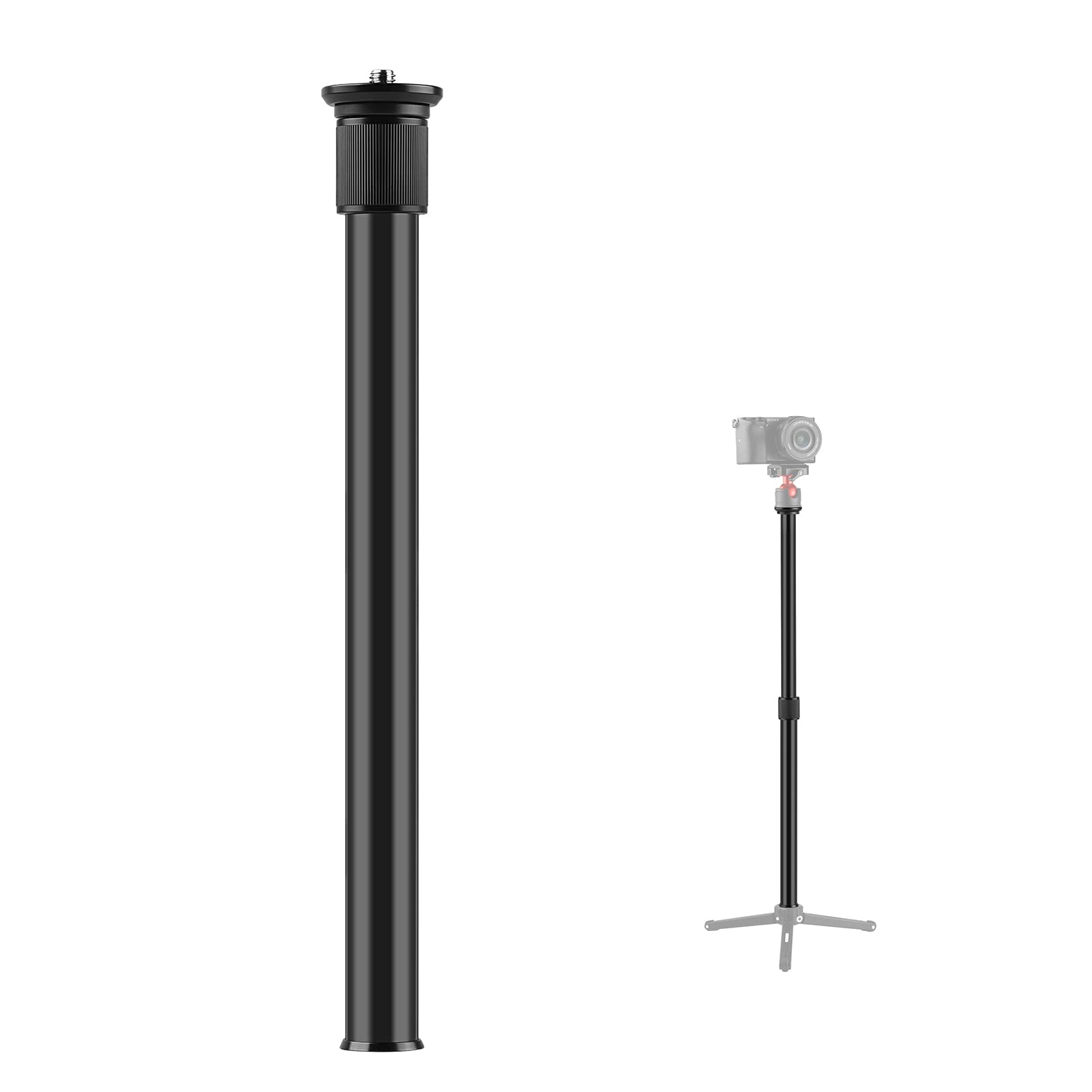 Morelian Adjustable Tripod Extension Rod Photography Extension Pole with 1/4 Inch Screw Adjustable Length 33~60cm Compatible with (Canon Nikon Sony) Camera