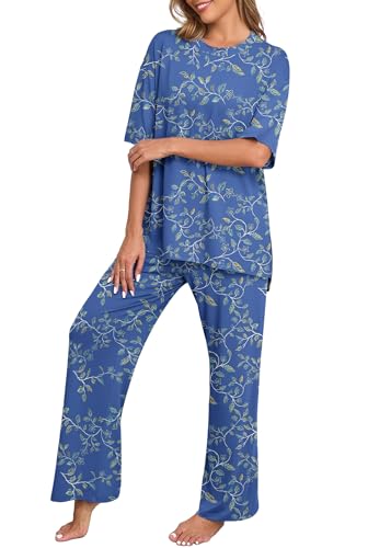 Image of PrinStory Pajamas for Women Soft Pjs Lounge Set S-4XL