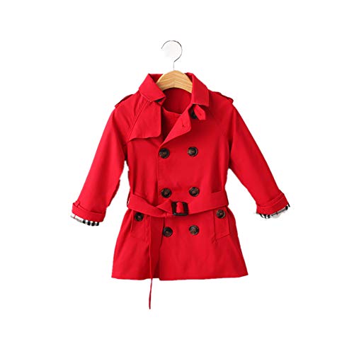 cosplayfly - Abrigo para niño pequeño, Color Beige Rojo Rosso 5-6 Años