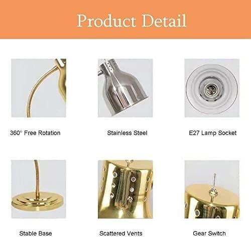 Riscaldamento rapido Lampada riscaldante for Alimenti da Ristorante Indipendente(Gold)