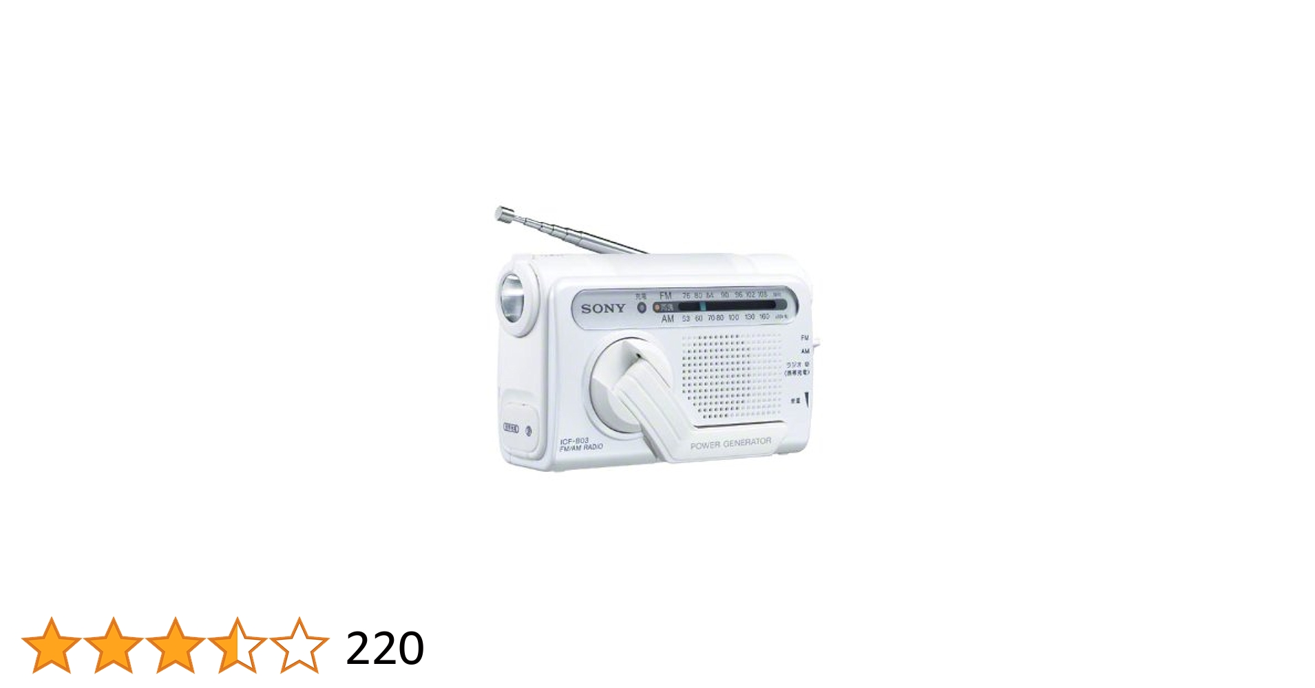 Amazon.co.jp: SONY 手回し充電FM/AMポータブルラジオ B03