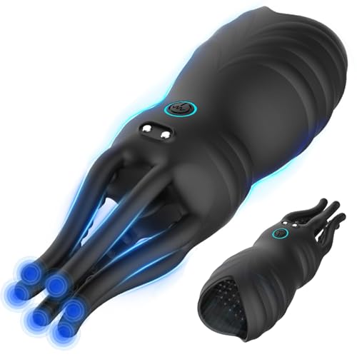 Doppelkopf Masturbieren für Männer Penis Vibrator Eichel Stimulation10 Modi, Sex Spielzeug für die Männer Paare Extrem Masturbatoren, Eichelvibrator Männer Sexspielzeug Solo Vibratorensets