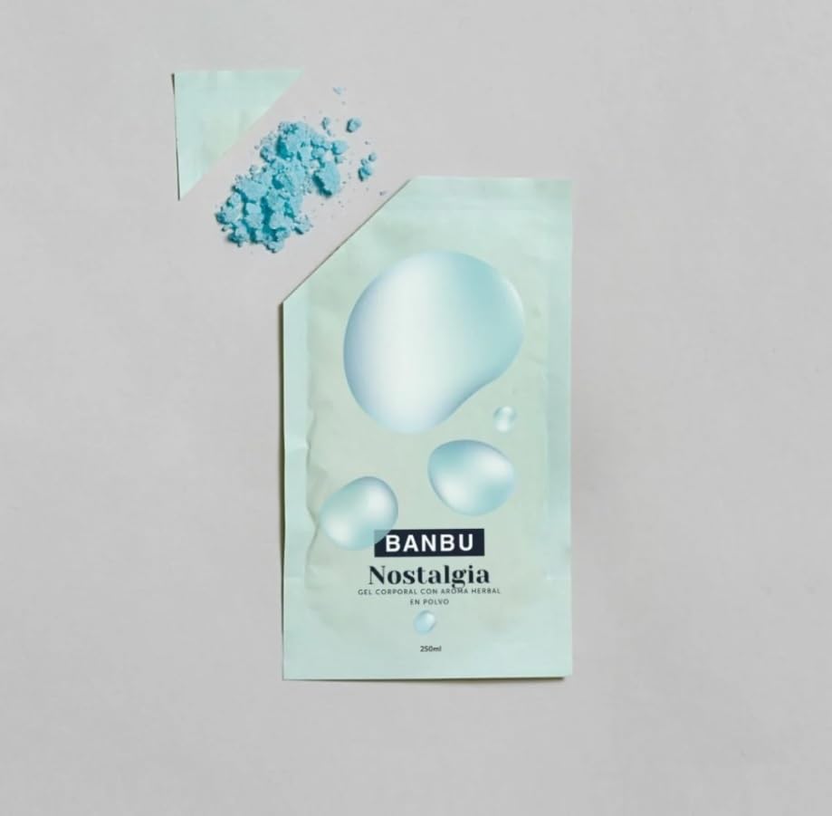 Banbu Ducha en Polvo Gel NOSTALGIA - Cuerpo - Jabón Corporal - Todos los Grupos de Edad - Vegano - Cruelty Free - Reciclable al 100% en Papel