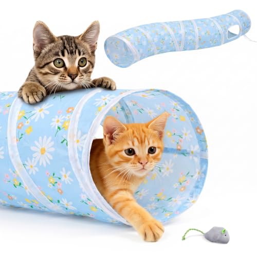Image of Glittme S-Shape Cat Tunnel, Foldable Cat Tunnels for Indoor Cats