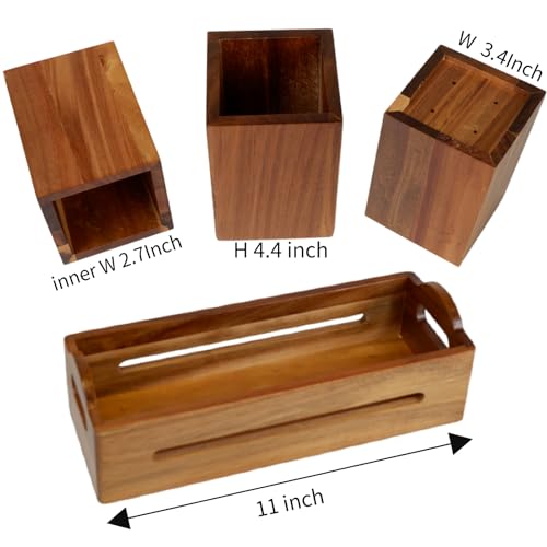 Encuentra reviews de Organizador utensilios encimera madera del mes. 8 Imagen adicional