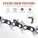 Savior 3-Pack MS180 Chainsaw Chain for 14 Inch Bar, 50 Links, .050" Gauge, 3/8" LP, Low-Kickback Chains for Stihl 018 MS181