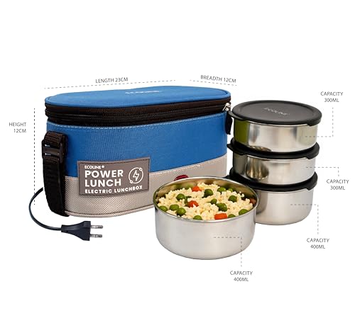 Image of Ecoline Q4, Electric Lunch Box,Capacity 1400ml (LightBlue)