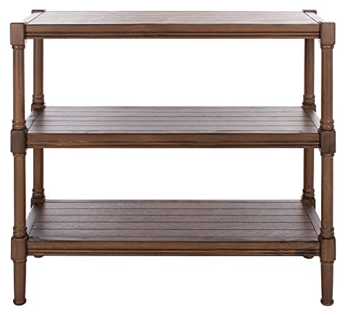 SAFAVIEH Home Collection Rafiki Brown 3-Shelf Console Table CNS5715C