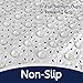 SafeLand- Non-Slip Bath, Shower, Tub Mat, TPR Material, Eco-Friendly, Non-PVC, Machine Washable, No Odor, with Powerful Suction Cups and Drain Holes, Floral (16