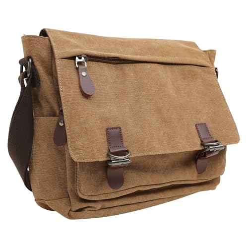 Bolso bandolera LALAFINA de lona resistente y gran capacidad para hombre y estudiante