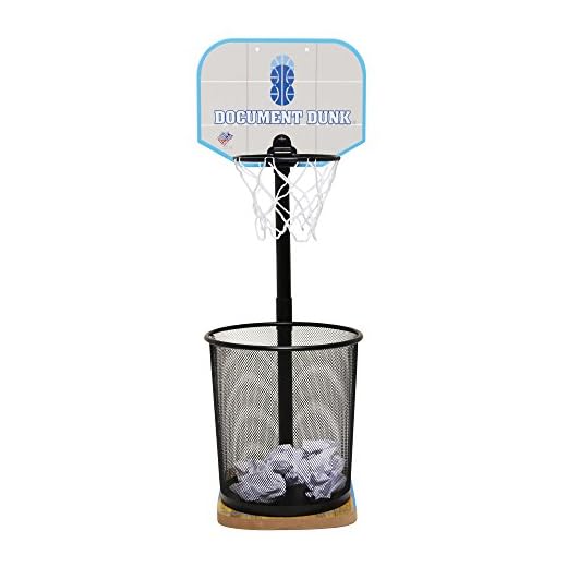 Document Dunk Mini Basketball Hoop for Trash Can - Brings Fun to Workspace and is Great Office Decoration for Men or Women- Stress Relieving Indoor Basketball Hoop Desk Toy for Bedroom, Office or Dorm