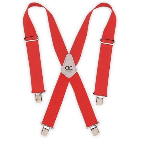 Custom Leathercraft110 RED Heavy Duty Work Suspenders