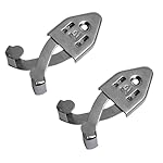 Mythrojan Metal Single Sword Wall Mounts Vertical Sword Mount Display Wall Hanger Adjustable Multifunctional Mount Wall Dcor Rack for Axe, Knives - Silver, Packs of 2