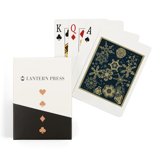 Baraja Póker 52 cartas Diseño Vintage Copos de Nieve