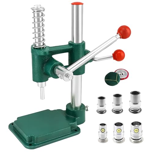 QUTBAG Fabricador de Botones Cubiertos de Tela, Kit de máquina para Hacer Botones Cubiertos de Tela Hecha a Mano, para Hacer Botones con 3 moldes (diámetros 18, 25, 30 mm) y 300 Botones