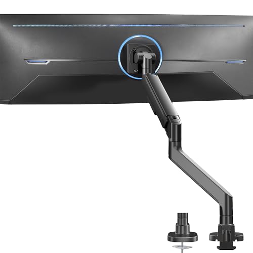 VIVO STAND-GT57 Bras de moniteur ultra large pour écrans de 57" jusqu'à 27 kg, support de bureau pour TV et moniteur conçu pour Samsung Odyssey Ark, Neo G9, ViewFinity S9, et plus encore, noir