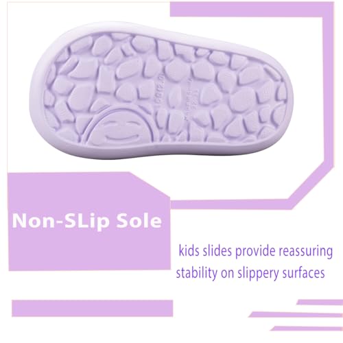 Image of Girls Cloud Bow Slide & Shower Slippers - Non-Slip Slip-On Kids Beach Pool Indoor Outdoor Shoes