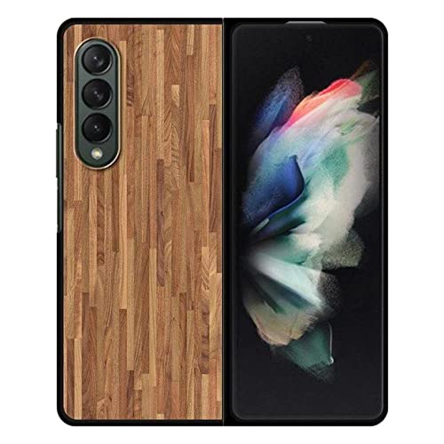 Coque Samsung Galaxy Z Fold 3 anti rayure et antichoc texture bois noir