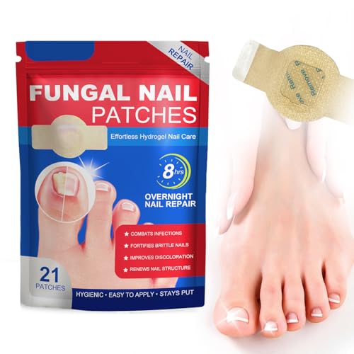 21 pezzi Fungal chiodo patch fungine fungine unghie fungine cerotti riparazione unghie riparare danneggiate patch antifungine unghie piedi per uomini e donne (Confezione singola)