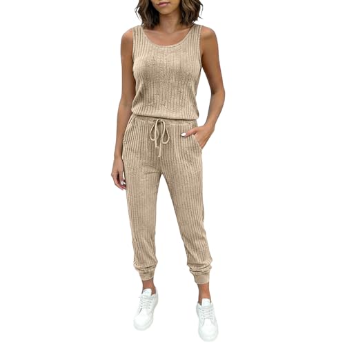 Combinaison tricot côtelé avec cordon de serrage pour silhouette ajustée