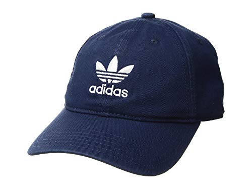 adidas Originals Men's Relaxed Strapback Cap Old, Collegiate Navy/White, One Size