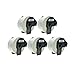 Produktbild Logic-Seek 5X Adress-Etiketten kompatibel für Brother DK11208 - je 400 Stück - 38mm x 90mm P-Touch QL-1050 1060N 500 550 560 570 580 700 500 A BS BW 560 VP YX 580N 650TD 710W 720NW - Weiss