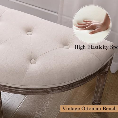Banc de coiffeuse noir velours capitonné 70cm pour chambre chic