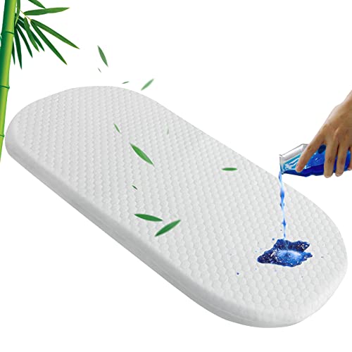 Bassinet Sheets & Waterproof Bamboo Bassinet Mattress Pad Protector 4 Pack Set And Baby Bassinet Mattress Topper With Waterproof Bamboo Cover 16" X 32" X 1.5" #TOP5