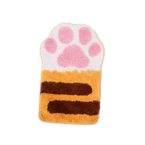 Unomor Cartoon Bathroom Mat Cat Claw Slip Rug Cozy Floor Mat Entrance Rug Water Absorption Home Decor