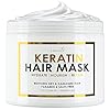 Keratin-Hair-Mask-Repairs-Dry-Damaged-Hair-Professional-Keratin-Hair-Treatment-with-Avocado-Oil-Aloe-Vera-Vitamin-E-Made-in-Usa-Effective-Keratin-Complex-Anti-Frizz Keratin Hair Mask - Repairs Dry & Damaged Hair - Professional Keratin Hair Treatment with Avocado Oil - Aloe Vera - Vitamin E - Made in Usa- Effective Keratin Complex - Anti Frizz