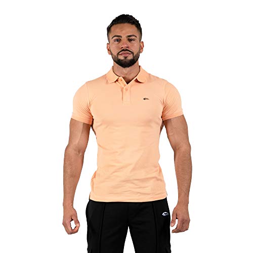 SMILODOX Birdi Polo à Manches Courtes pour Homme Design Classique - Jaune - XXX-Large