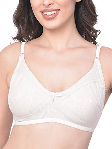 Image of Clovia Women's Cotton Non-Padded Non-Wired Full Cup Bra - Off-White