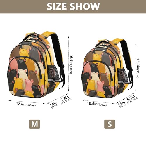 Cute Cartoon Rats Backpack for Kids Elementary School Bag Boys Girls Bookbag Travel Backpack Daypack4