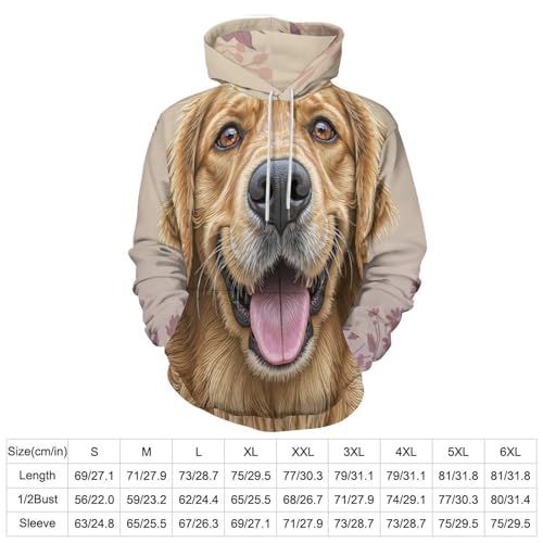Sweat à capuche Golden Retriever 3D pull Harajuku automne hiver