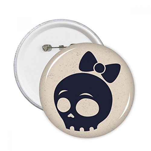 Pins crânes de Halloween DIYthinker badge bouton rond pour décoration vêtements 5pcs