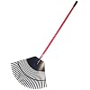 Bully Tools 26-32 Lightweight Polypropylene Tine Leaf Rake 30 Wide | Heavy Duty Garden Rake for Leaves Grass and Yard Debris | 68 Fiberglass Long Handle Lawn Rake, 100% Made in USA