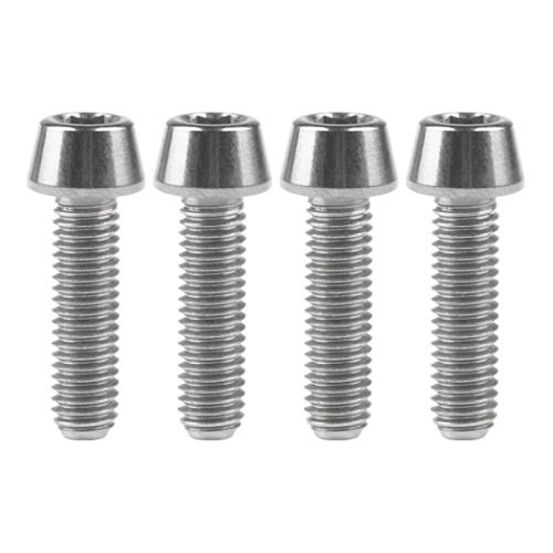 Image of Titanium Ti Bolt M5x9 16 18 20 25 30 35 40 45 50 55 60mm Tapered Head Screws Pack of 4 (M5x18mm, Normal Titanium)